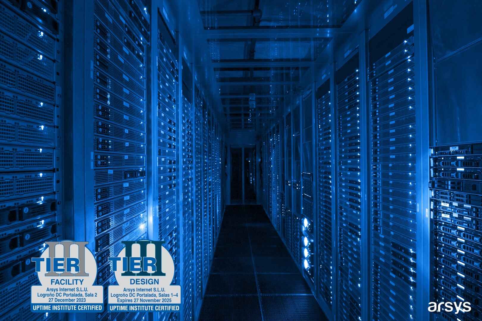 Arsys amplía el alcance de las certificaciones Tier III de su principal centro de datos