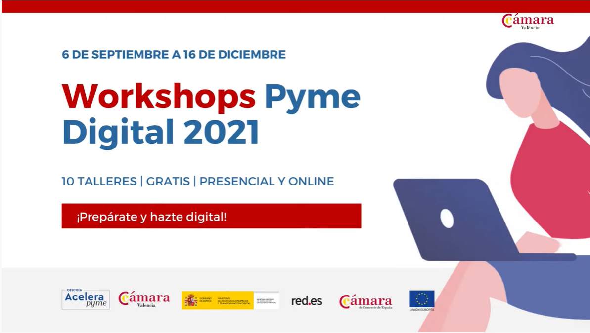 Workshops Pyme Digital 2021: 10 talleres para impulsar la digitalización de PYMES, autónomos y emprendedores.
